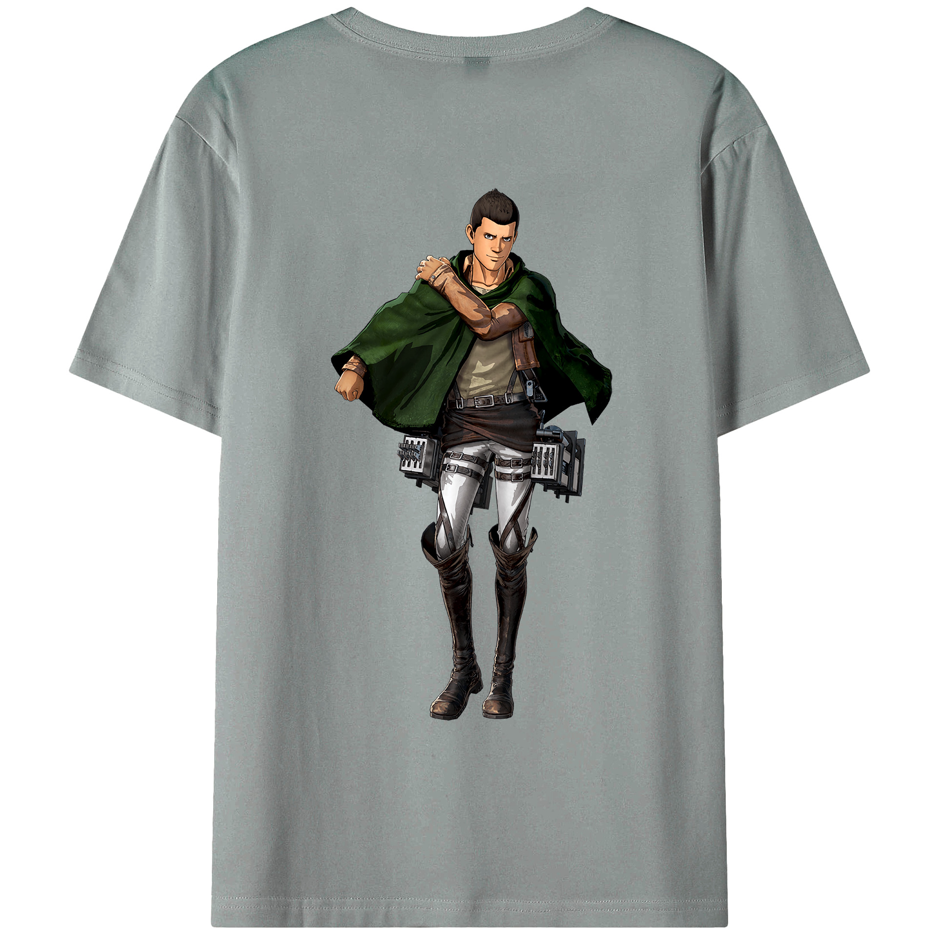 （画像用） 進撃の巨人 Attack on Titan 綿100％ メンズ半袖Tシャツ（バックプリント） 通気性